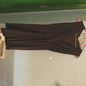 Black dress small. Worn off or on the shoulder